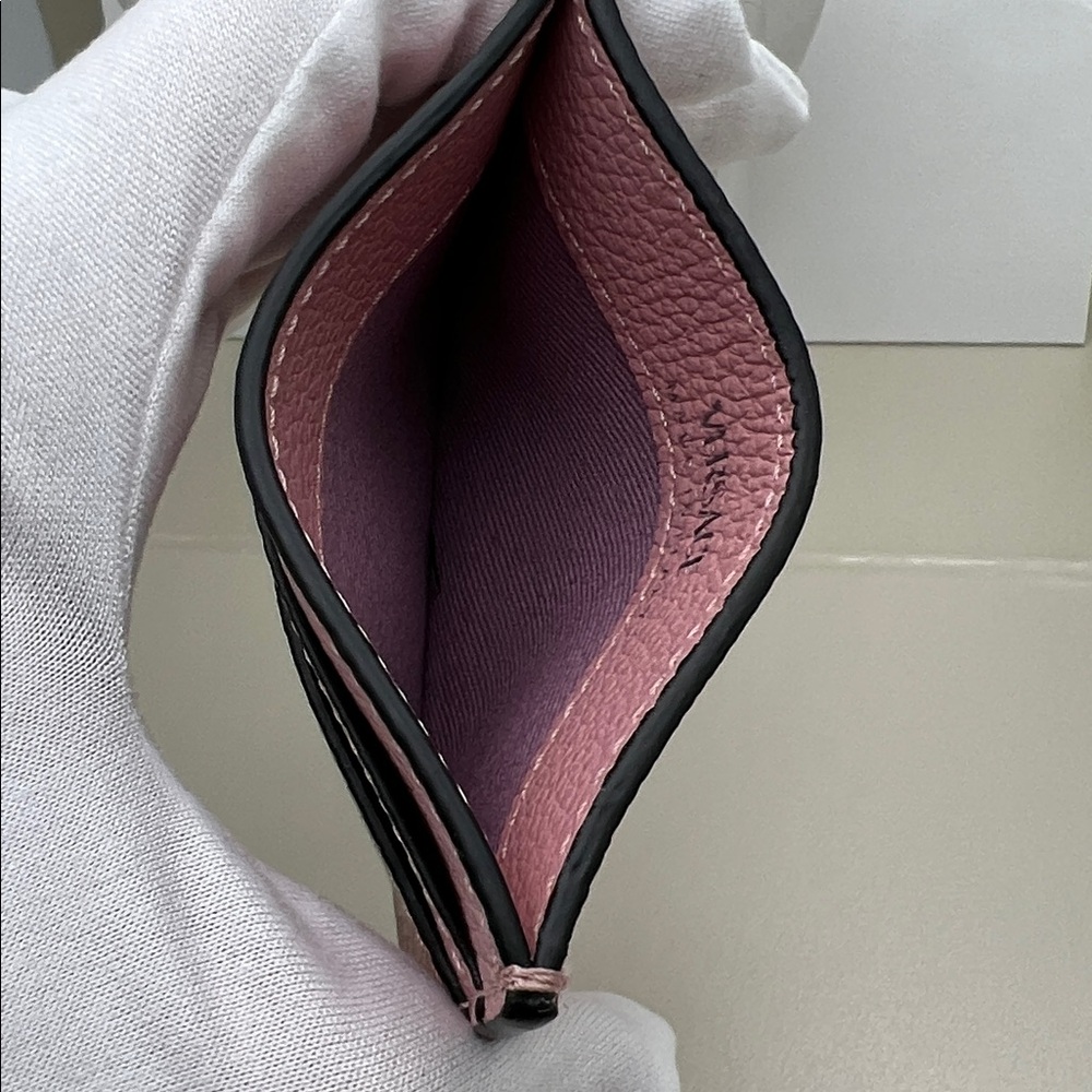 Versace Medusa Head Pink Leather Card Holder NWOT $275 Retail w/COA No Box/Dust - Picture 6 of 17